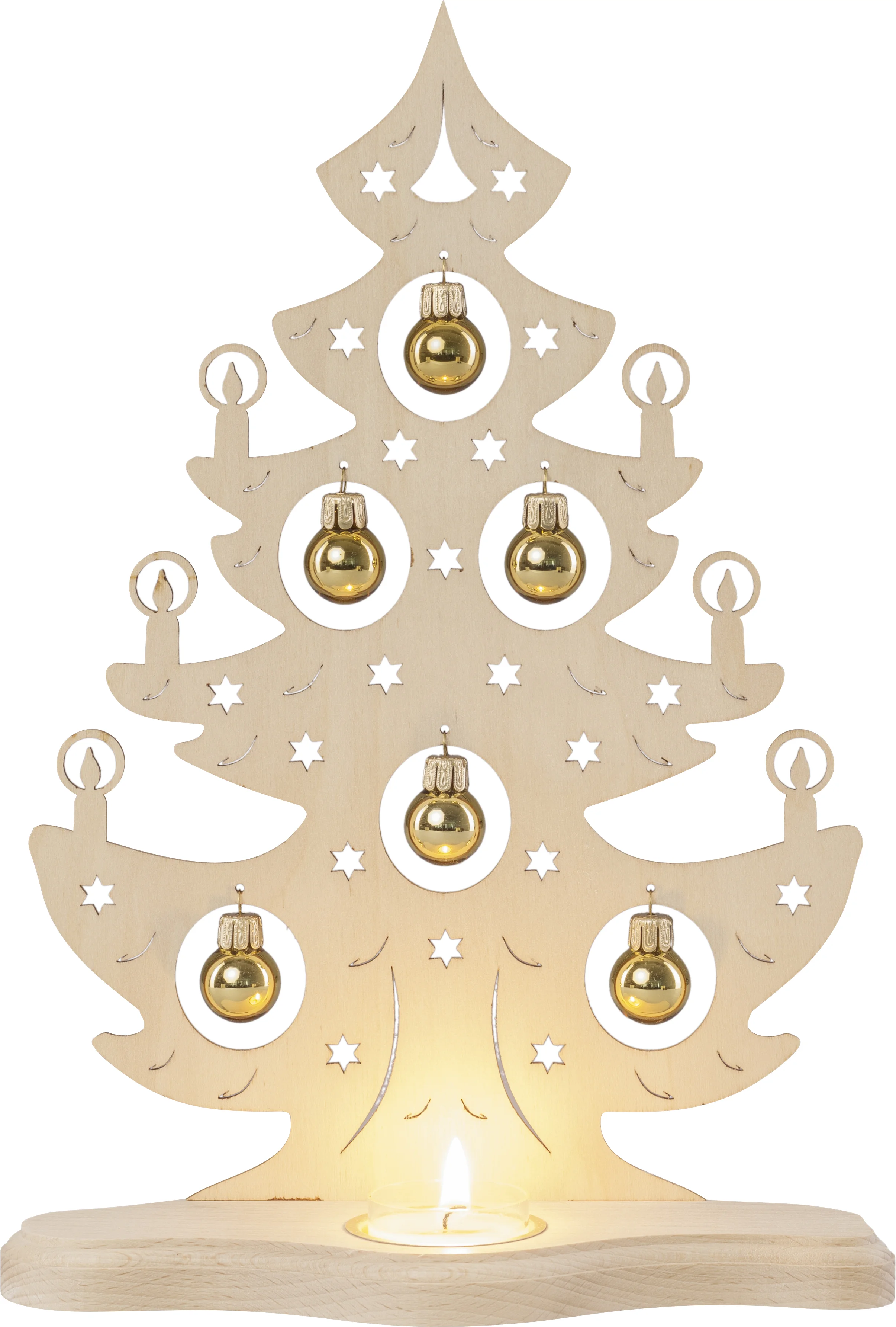 Kugeln Weihnachtsbaum goldenen Weihnachten | Teelichthalter mit | WEIGLA Teelichthalter |
