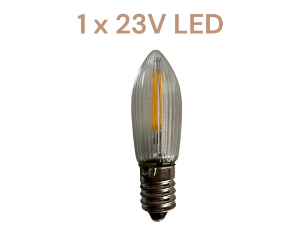 LED Riffelkerze 23V, E10