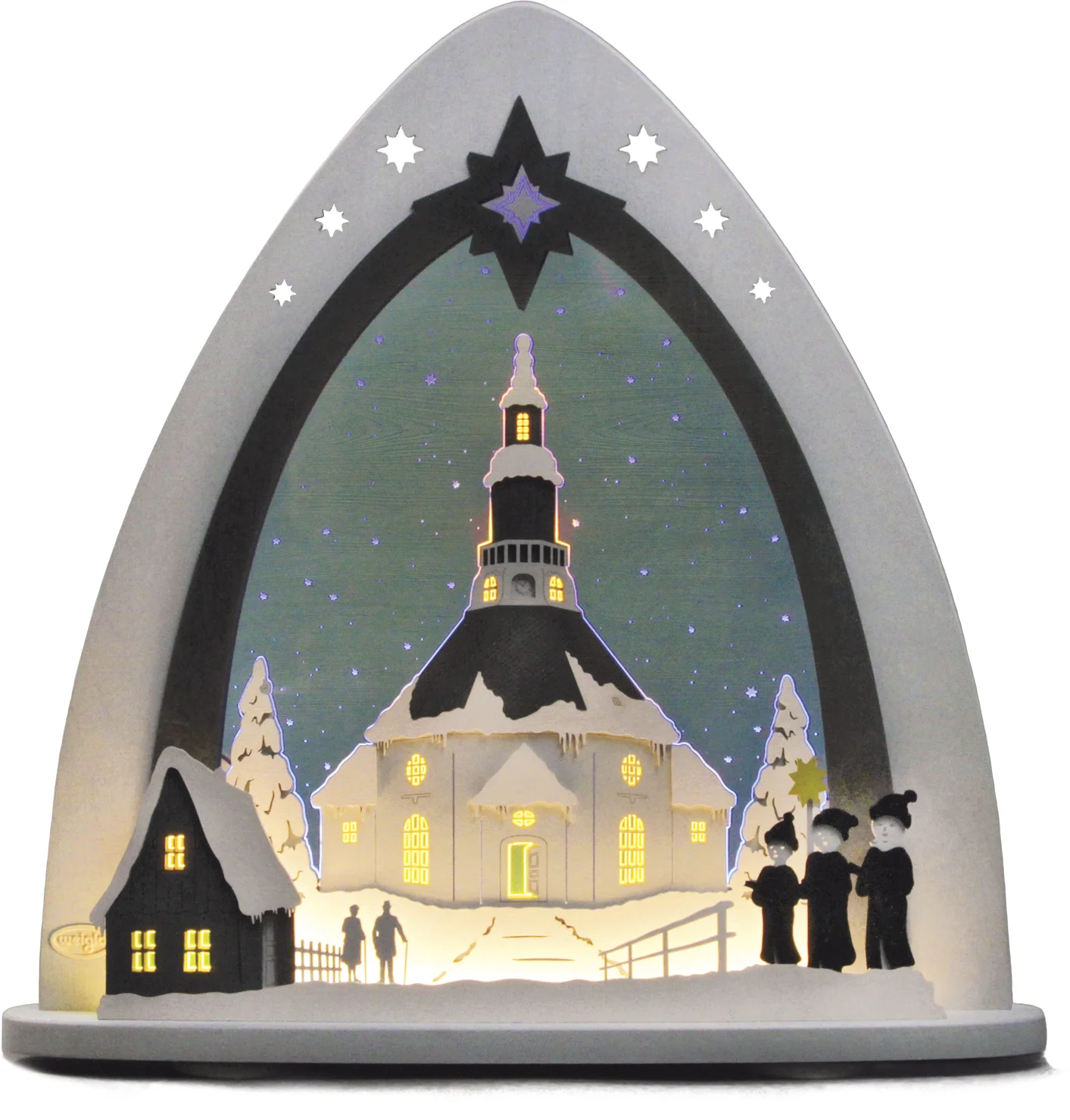 Lichterspitze LED Seiffener Kirche | Lichterspitzen | Schwibbögen | WEIGLA | Beleuchtete Weihnachtssterne