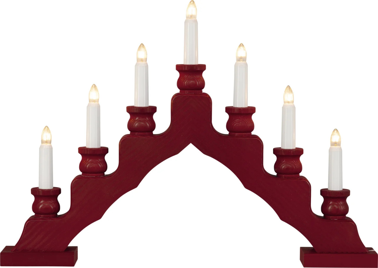 Schwedenleuchter bordeaux Schwedenleuchter 7 flammig in bordeaux aus dem Erzgebirge