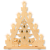 Lichterspitze aus Holz Weihnachtsbaum mit goldenen Kugeln 7 flammig. Hergestellt im ERzgebirge