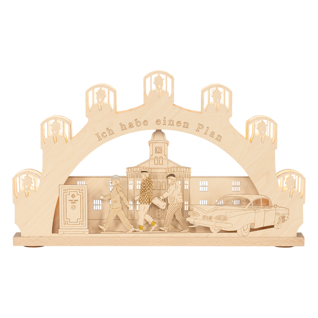 SB7OB Schwibbogen Olsenbande 7 flammig Schwibbogen Olsenbande aus dem Erzgebirge