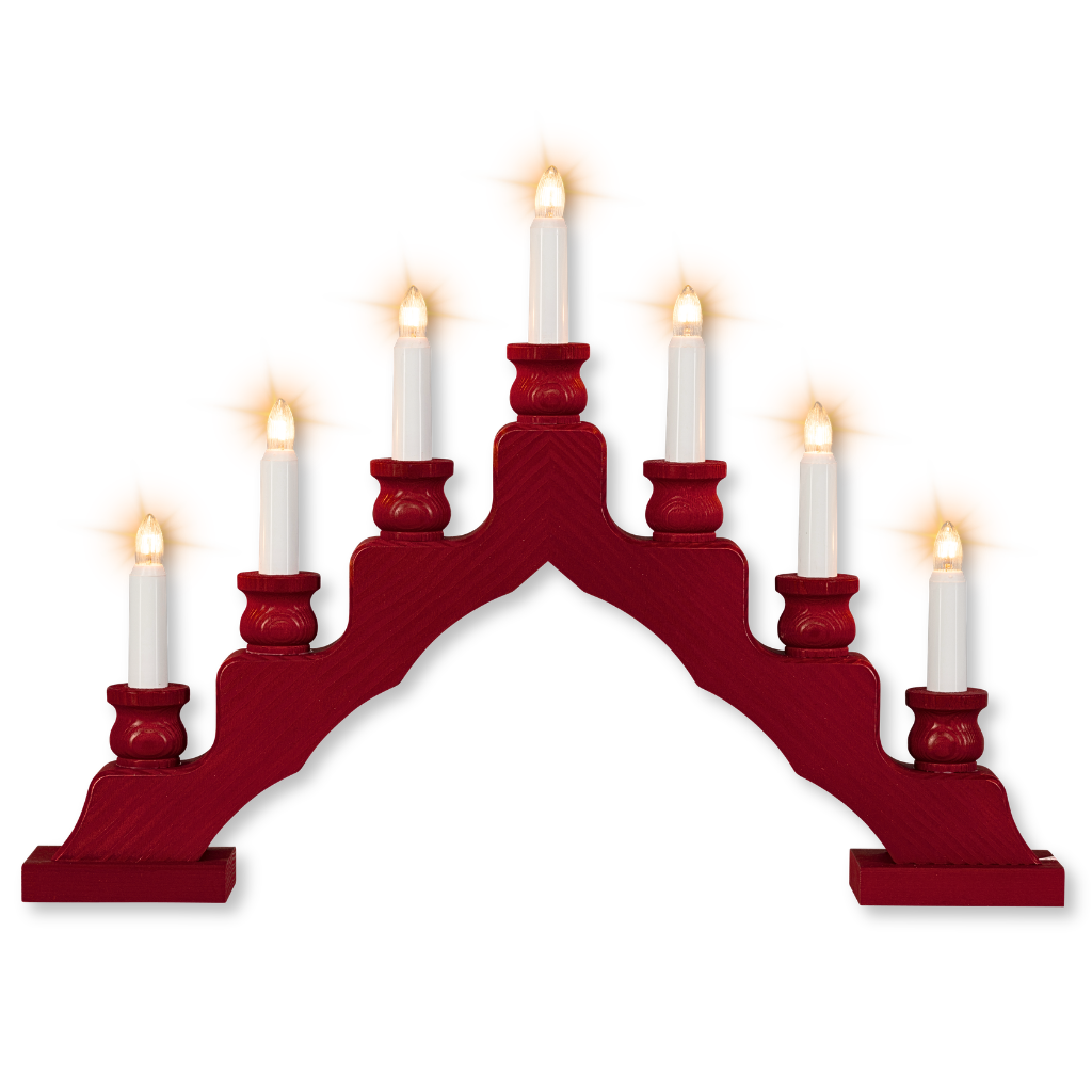 Schwedenleuchter bordeuax Schwedenleuchter in der Farbe bordeaux 7 flammig. Hergestellt im Erzgebirge