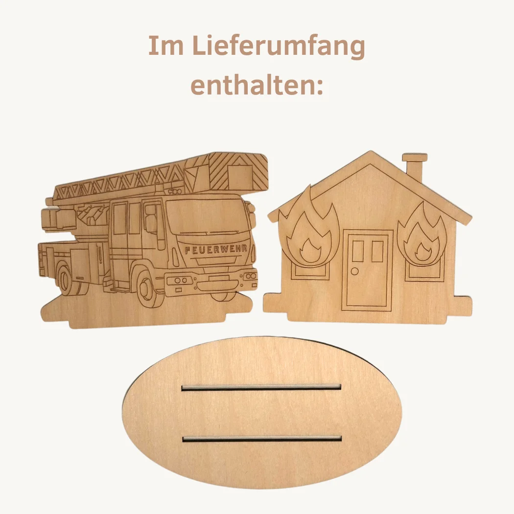 BS3FWH Feuerwehrauto mit brennendem Haus Lieferumfang