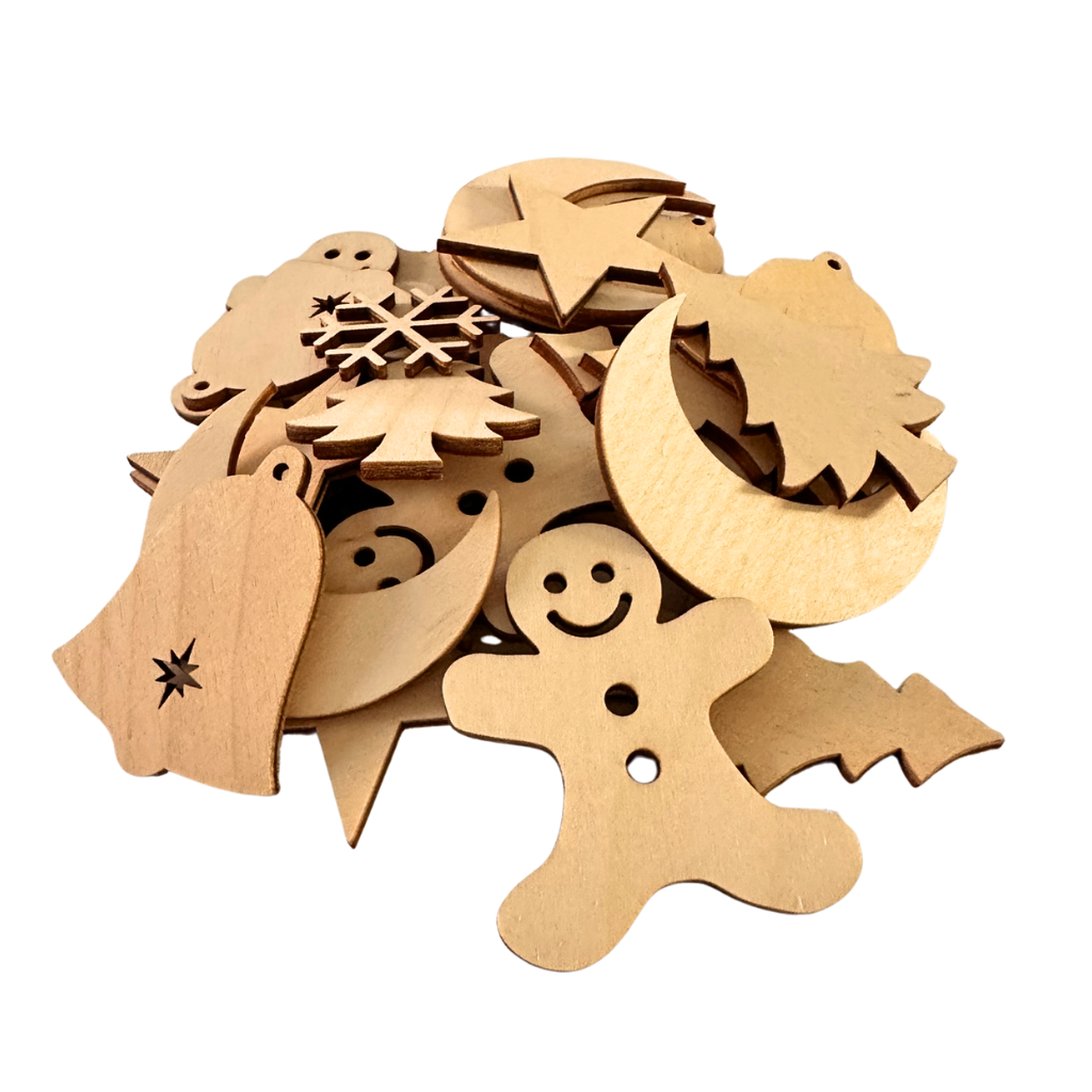 BS30SDW Streudeko Weihnachten 2 Streudeko aus Holz für Weihnachten aus dem Erzgebirge