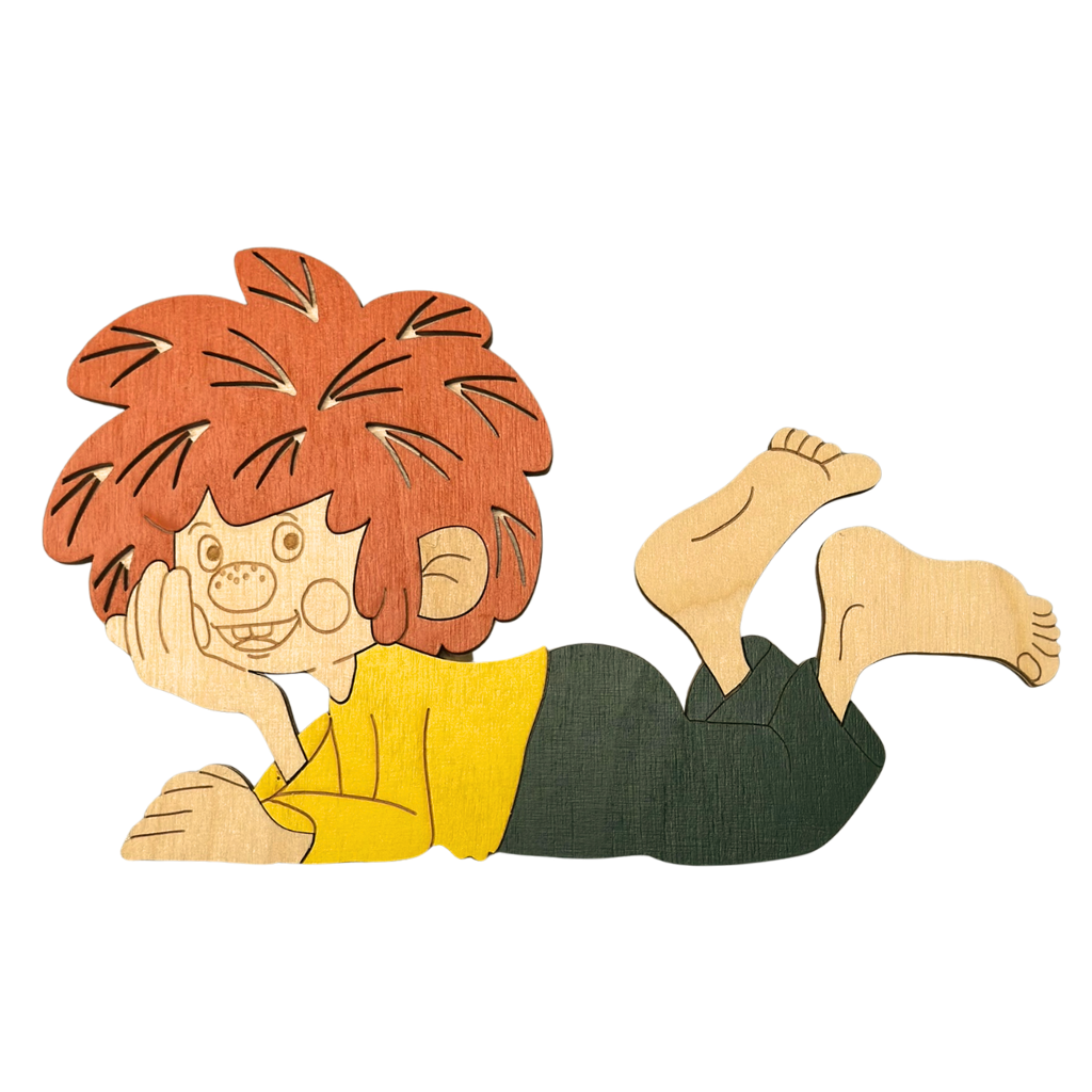 Sammelfigur Pumuckl aus Holz. Im Erzgebirge gefertigt