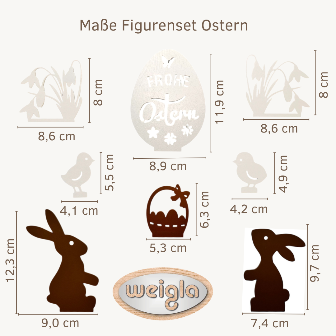 Maße Figurensets ohne Bogen