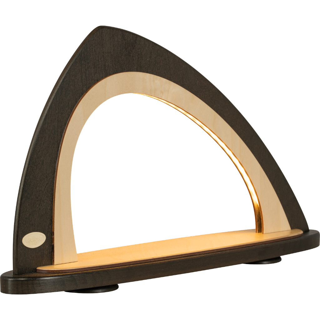 Leerbogen zum selber bestücken in Braun Natur asymmetrische moderne Form aus dem ERzgebirge