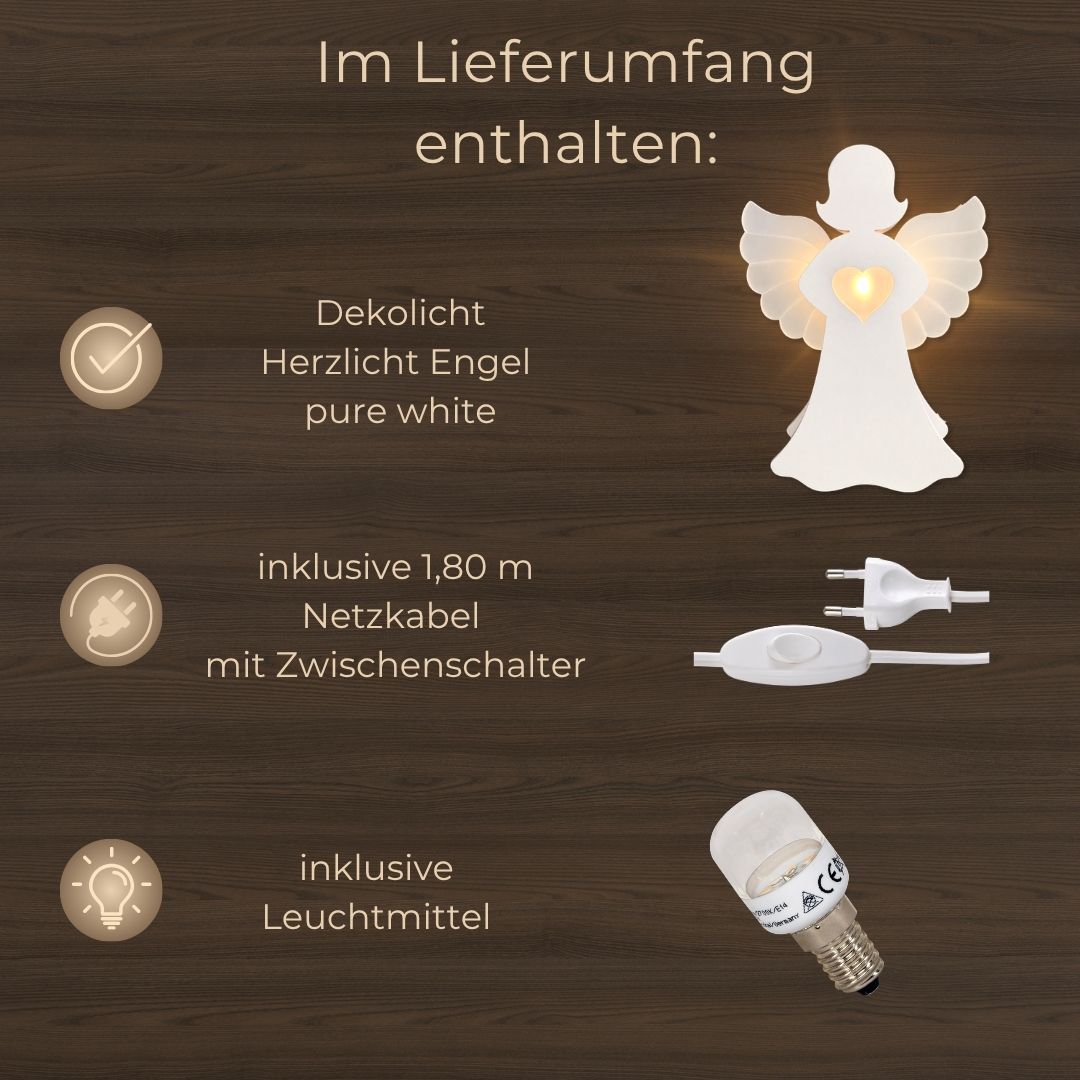 Herzlicht Engel Pure White LED – Bild 3