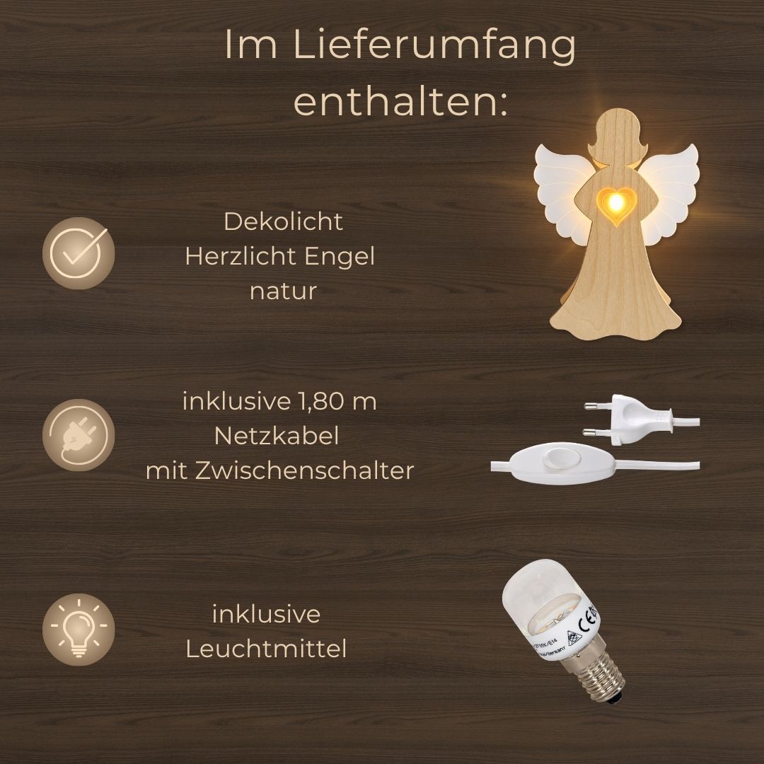 Herzlicht Engel Natur LED – Bild 3